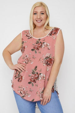 high-low sleeveless top, sleeveless top with high-low hem, high-low hemline blouse, sleeveless blouse with uneven hem, top with high-low hemline