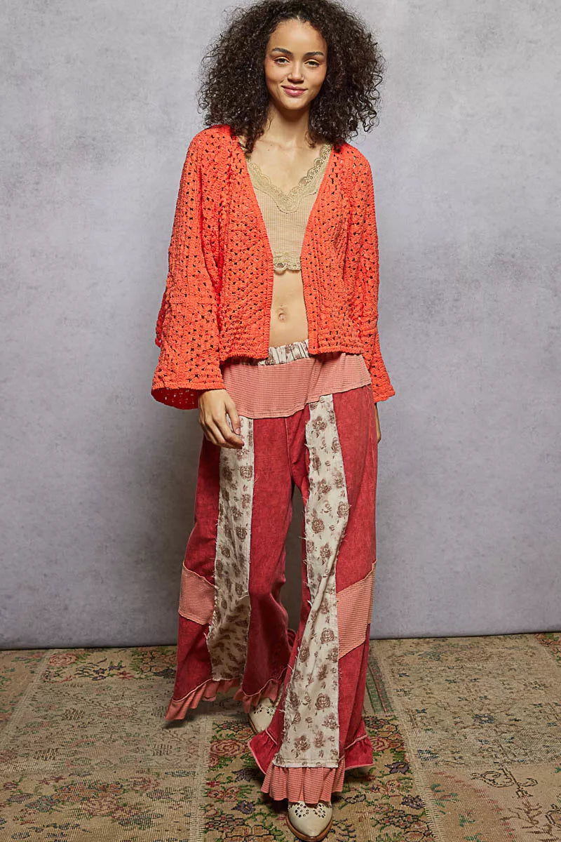 Women’s Open Front Crochet Pattern Cardigan 10-31 POL Ship from USA