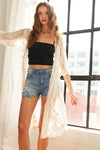 Cover Up - Lace Crochet Sheer - Elegant Layering Beachwear 4-23-usa ADORA Ship from USA