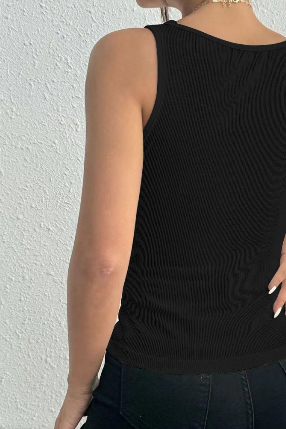 Lace Detail Stretchy Opaque Top - Polyester Spandex Blend, Various Sizes Apparel & Accessories > Clothing > Tops Ship From Overseas sync-pinterest X@Y@F