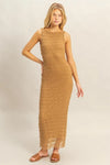 Maxi Dress - Crochet Lace Open Back - Bohemian Beachwear 4-23-usa HYFVE Ship from USA