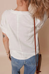 Top - Ribbed Texture - Lace Patchwork - Short Sleeve - Casual - Stretchy 5-1-overseas Ship From Overseas SYNZ