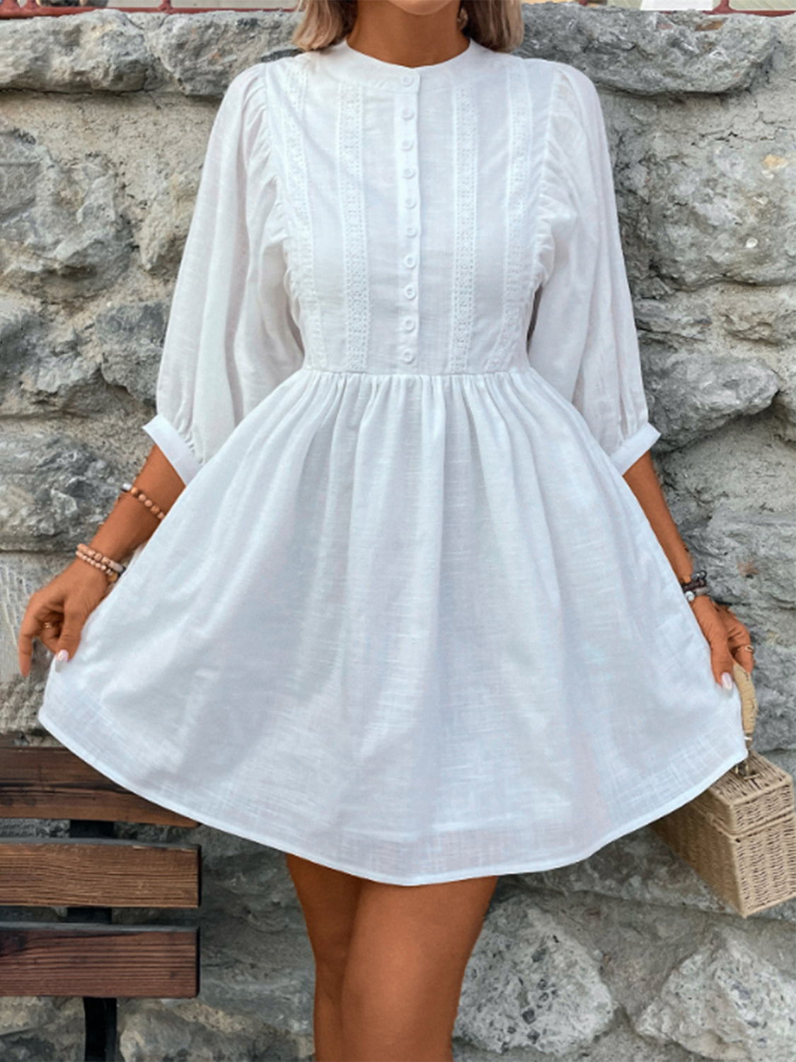 Three-Quarter Sleeve Dress