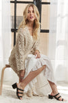 Cardigan - Crochet Elastic Long Sleeve - Cotton Openwork Layering 4-29 ADORA Ship from USA