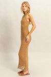 Maxi Dress - Crochet Lace Open Back - Bohemian Beachwear 4-23-usa HYFVE Ship from USA