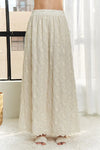 Maxi Skirt - Elastic Waist - Cotton - Applique Lace - Flowy Fit 4-23-usa ADORA Ship from USA
