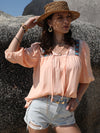 Lace Blouse - Ruched Viscose - Half Sleeves - Tied Design Apparel & Accessories > Clothing > Tops autopostr_pinterest_72819 Blouse H.R.Z Half Half Sleeve Half Sleeve Blouse Neck Neck Half Neck Half Sleeve Ship From Overseas Sleeve Sleeve Blouse sync-pinterest T Tie Tie Neck V