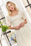 Top - Peasant Style - Lace - Smocked Waist - Flowy - Lightweight 5-2-usa ADORA Ship from USA
