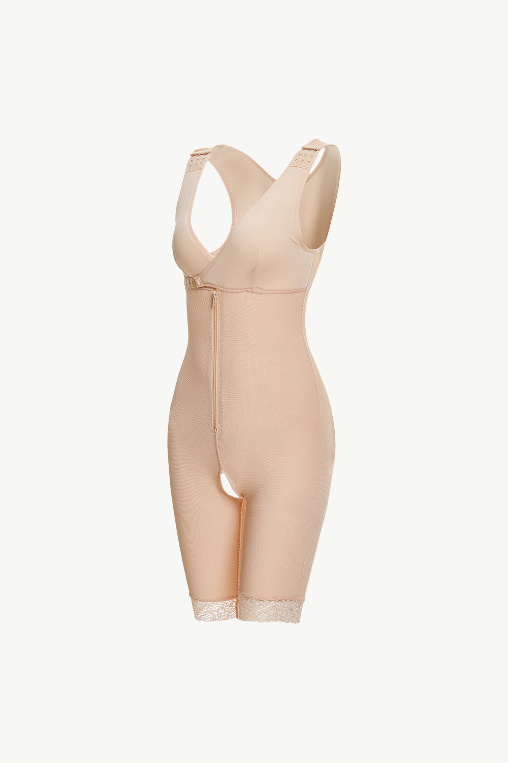 Shapewear Dress - Lace Trim - Zipper - Solid - Slight Stretch Apparel & Accessories > Clothing > Shapewear C.J Full Full Size Full Size Lace Lace Lace Trim Shapewear Ship From Overseas Size Size Lace Size Lace Trim sync-pinterest T Trim With Zip