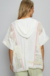 Hooded Lace Patchwork Top - Semi-Sheer Half Sleeves Apparel & Accessories > Clothing > Tops autopostr_pinterest_72819 Only Available for U.S. Residents POL Ship from USA sync-pinterest