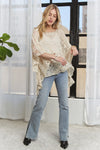 Beige Lace Cover Up - Crochet - Boat Neck 5-7-usa ADORA Ship from USA