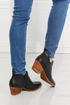 Ankle Boots - Crossover - Cowboy Chic - Low Heels - Block Heel - Black 5-5-shoes-usa Melody Ship from USA