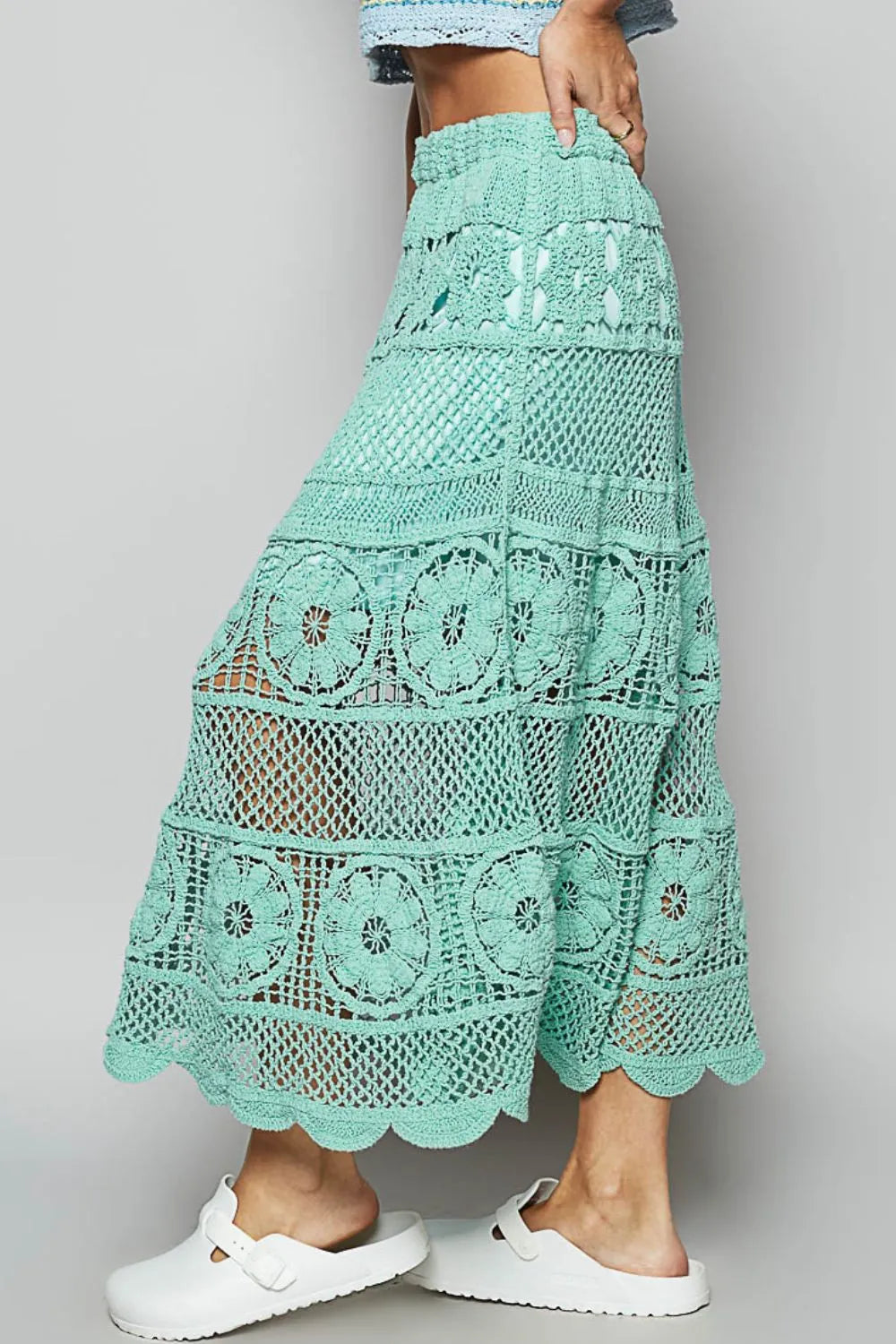 Crochet Lace Skirt – Boho Beach Vibes 7-11 POL Ship from USA