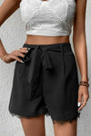 Women's Casual Solid Tie Lace Polyester Shorts Apparel & Accessories > Clothing > Shorts Hundredth Ship From Overseas sync-pinterest