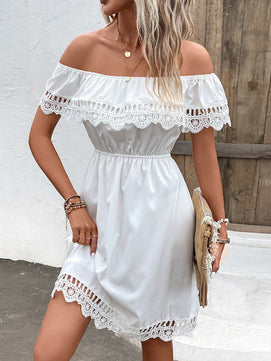 Ruched Off-Shoulder Dress