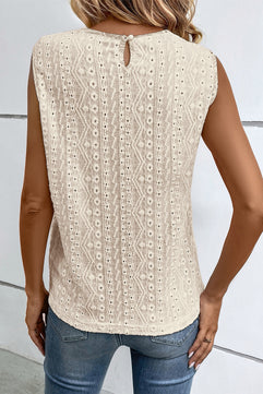 Apricot Guipure Tank Top