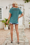 Lace Blouse - Flutter Sleeve - Round Neck - Casual Top - Solid Color Apparel & Accessories > Clothing > Tops Flutter Flutter Sleeve Lace Lamy Ship From Overseas Sleeve Sleeve T Sleeve Top Spliced Spliced Lace sync-pinterest T Top V