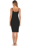 Lace Detail V-Neck Spaghetti Strap Lounge Dress H#Y Ship From Overseas