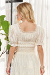 Top - Peasant Style - Lace - Smocked Waist - Flowy - Lightweight 5-2-usa ADORA Ship from USA