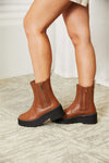 Boots - Side Zip - Platform - Low Heels - PU Material - Imported 5-5-shoes-usa Forever Link Ship from USA