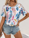 Lace Button-Up Top - Semi-Sheer - Stretchy - Women's Blouse Apparel & Accessories > Clothing > Tops Hundredth Ship From Overseas sync-pinterest
