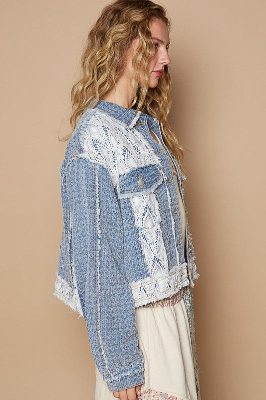 Blue Button up Jacket - Patch Embroidered autopostr_pinterest_71901 embroidered embroidery new patch patches patchwork PinterestNew POL Ship from USA