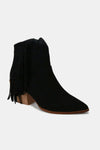 Ankle Boots - Suede - Fringe - Point Toe - Bohemian - Trendy 5-5-shoes-usa Beast Fashion Ship from USA