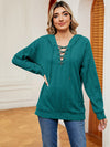 Hoodie - Lace-Up Stretch Rayon Opaque Long Sleeve Top Apparel & Accessories > Clothing > Tops > Hoodies autopostr_pinterest_71901 autopostr_pinterest_72819 M.N.Y Ship From Overseas sync-pinterest