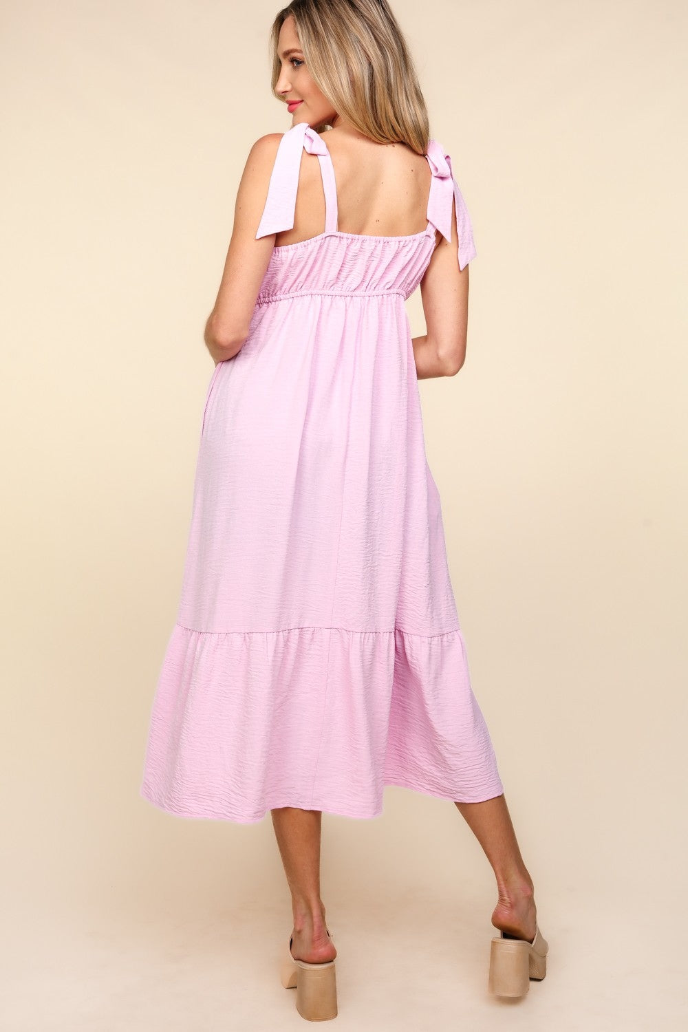 Pink Midi Dress - Cami - Lace Ruffles Clothing & Accessories > Clothing > Dresses autopostr_pinterest_71178 autopostr_pinterest_71277 cami crochet dress hem lace midi ruffle