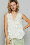 Peplum Blouse - V-Neck Sleeveless - Floral Lace Trim Apparel & Accessories > Clothing > Tops autopostr_pinterest_71901 autopostr_pinterest_72819 Only Available for U.S. Residents POL Ship from USA sync-pinterest