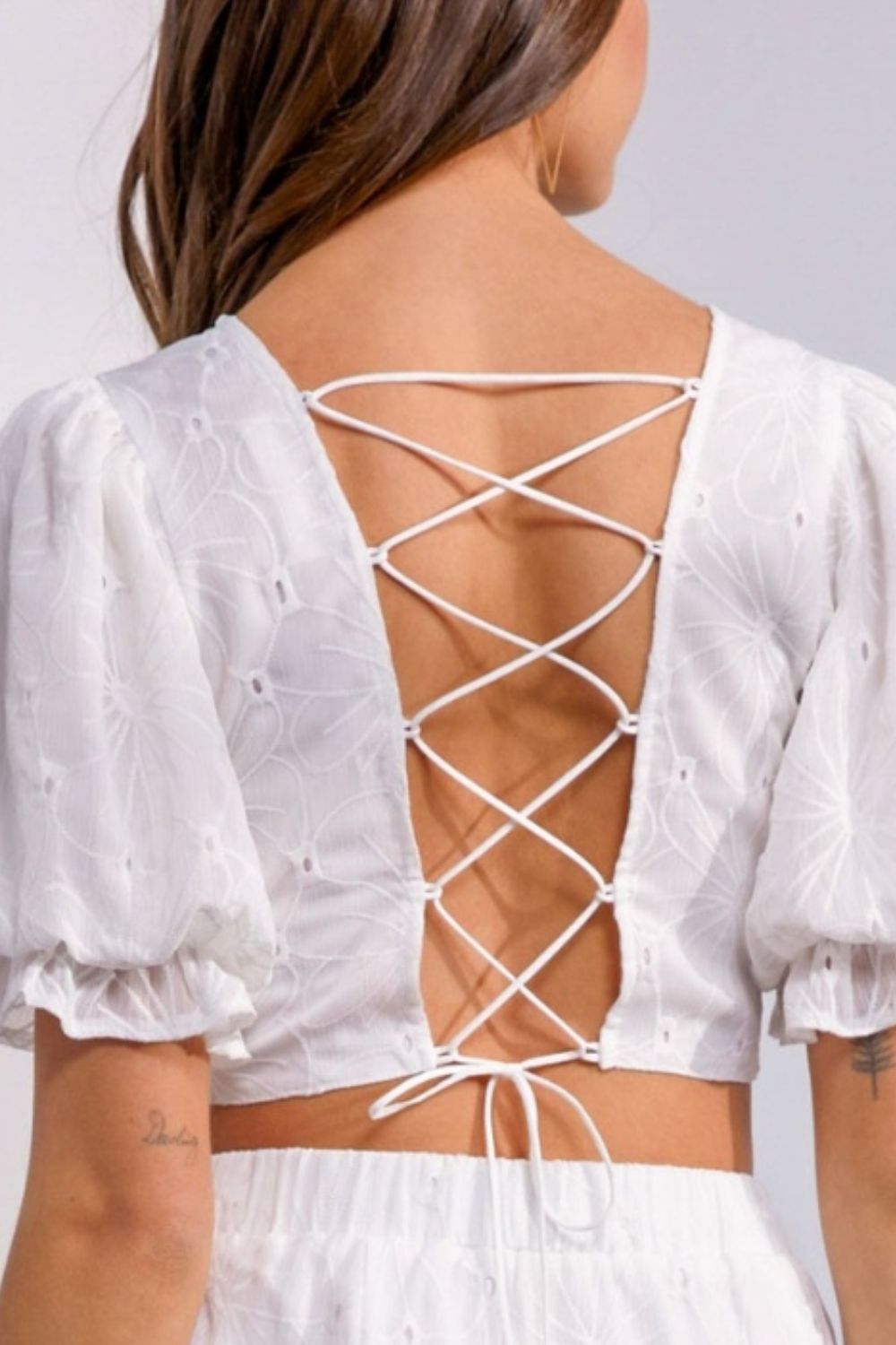 White Lace Crop Top - Floral Embroidered Clothing & Accessories > Clothing > Tops autopostr_pinterest_71178 autopostr_pinterest_71277 back crop embroidered floral lace mustard seed top