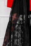 Midi Skirt - Lined Lace - Semi-Sheer Overlay Apparel & Accessories > Clothing > Skirts Lace Maxi Ship From Overseas Skirt sync-pinterest T Waist WXFS